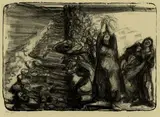 Max Slevogt, 2 Bll.: Die Mütter. Hektor nimmt Abschied von Andromache und Kind, 1917, Lithograph