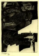 Joseph Faßbender, Abstrakte Komposition, Etching and aquatint