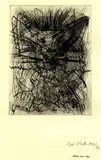 Dieter Roth, 2 Bll.: Die Welt mit Kram drauf der verdampft. Komposition, 1966, Etching