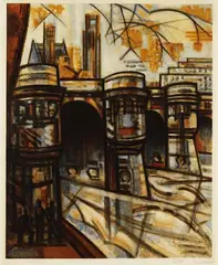 Marcel Gromaire, Pont Neuf, Photo-lithograph