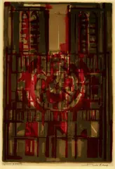 Théo Kerg, Notre Dame de Paris, Lithograph in colours
