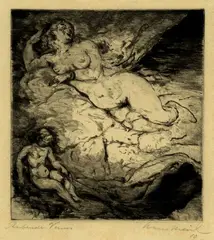 Hans Meid, Ruhende Venus, 1910, Etching