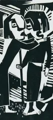 Ali Baumgarten, Begegnung, Woodcut