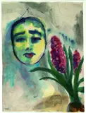 Blumen und Maske by Emil Nolde, Watercolour, sold May 2005