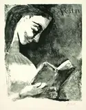 Pablo Picasso, Jacqueline lisant, 1957, Lithograph