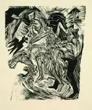 Die Besiegung des Weibes durch den Mann by Ernst Ludwig Kirchner, 1918, Woodcut, sold May 2005