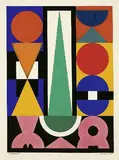 Auguste Herbin, Oiseau, 1946, Gouache