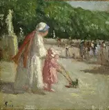 Maximilien Luce, Femme et enfant au jardin de Luxembourg