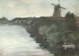 Lesser Ury, Holländische Landschaft, 1912, Pastel