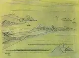 Lyonel Feininger, Rocky Inlet, 1954, Pen and Indian ink drawing