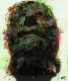 Arnulf Rainer, Ohne Titel (Übermalter Kopf)