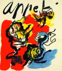 Komposition by Karel Appel, 1960, Gouache, sold May 2005