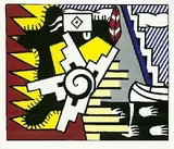 Roy Lichtenstein, American Indian Theme II, 1980, Woodcut in colours