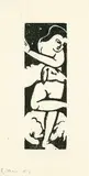 Franz Marc, Die Hirtin, 1912, Woodcut