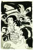 Demonstration by Ernst Ludwig Kirchner, Brush and Indian ink drawing, sold May 2005