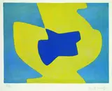 Composition bleue et jaune by Serge Poliakoff, 1968, Lithograph in colours, sold May 2005