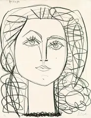 Pablo Picasso, Françoise, 1946, Lithograph