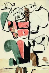 Divinité marine by Le Corbusier, 1933, Watercolour, sold Mar 2005