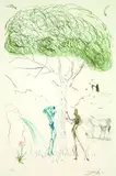 Tristan und Isolde by Salvador Dalí, 1970, Etching in colours, sold Mar 2005