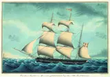 Jacob A. H. Böttger, "Caroline Amalie von Apenrade, geführt durch Capitän Otto Friedr. Drescher" vor Cuxhaven, 1844, Watercolour
