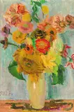 Maria Caspar-Filser, Spätsommerblumen, 1920, Oil on canvas
