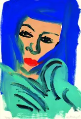 Bianca by Rainer Fetting, 1982, Acrylic on cardboard, sold Mar 2005