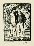 Otto Mueller, Zirkuspaar (Varieté), 1920, Lithograph