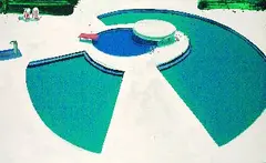 Swimmingpool by Cornelius Völker, 1993, Acrylic, sold Mar 2005