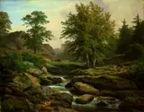 Heinrich Brandes, Landschaft bei Harzburg, Oil on canvas