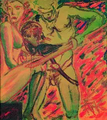 Salome by Felix Samuel Pfefferkorn, 1976, Acrylic on fibreboard, sold Mar 2005