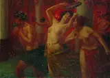 Eugene Ansen-Hofmann, Bacchanten, Oil on canvas
