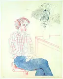 David Hockney, Gregory, 1974, Lithograph in colours