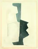 Serge Poliakoff, Composition grise, 1963, Etching and aquatint in colours
