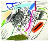Ohne Titel by Horst Antes, Oil crayon, sold Mar 2005