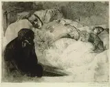 Käthe Kollwitz, Arbeitslosigkeit, 1909, Etching