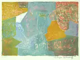 Composition jaune, rouge et grise by Serge Poliakoff, 1956, Lithograph in colours, sold Mar 2005