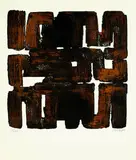 Eau-forte no 11 by Pierre Soulages, 1957, Etching in colours, sold Mar 2005