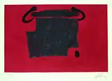 Antoni Tàpies, Cinta negra, 1979, Etching and aquatint in colours