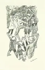Max Beckmann, Eislauf, 1922, Lithograph