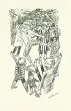 Max Beckmann, Eislauf, 1922, Lithograph