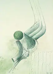 Bernhard Heiliger, 2 Bll. Entwürfe für Skulpturen, 1973, Drawing