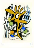 Fernand Léger, Les dominos, Etching and aquatint in colours