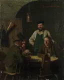 Peter Krämer II, Die Kartenspieler, Oil on panel
