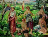 Alfred Partikel, Heuernte, 1911, Oil on canvas