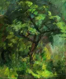 Julius Seyler, Waldlichtung, Oil on canvas