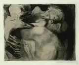 Käthe Kollwitz, Tod und Frau um das Kind ringend, 1911, Etching