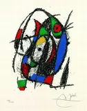 From: Joan Miró Lithographe II by Joan Miró, 1975, Lithograph in colours, sold Mar 2005
