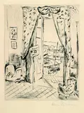 Hans Purrmann, Interieur Porto d'Ischia, 1921, Drypoint