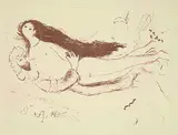 Marc Chagall, Disrobing her, Lithograph