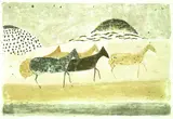 Zoran Mušič, Cavallini, 1953, Lithograph in colours